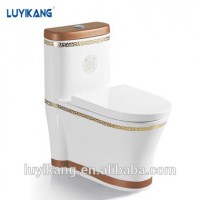 L878 gold champagne gold wc elongated one piece toilet modern furniture ceramic design siphonic wc elongated one piece toilet