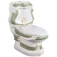 Luxury bathroom toilet Wash Down 250mm One Piece toilet Gold toilet Commode