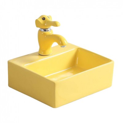 cheap bathroom Ceramic children's  park  Above Counter color hand wash Basin