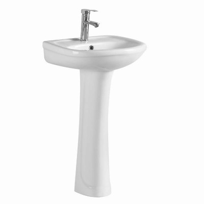 Wholesale low price products china bathroom sanitary ware pedestal basin with round shape