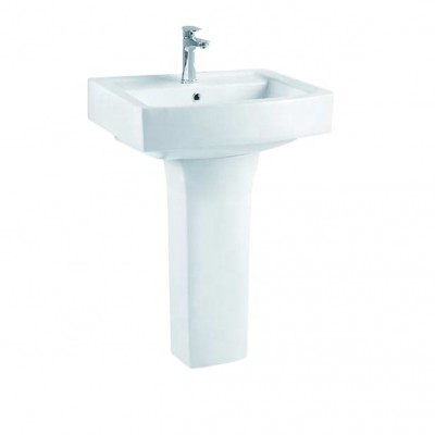 Low Price Good Quality Bathroom Single Hole Ceramic Pedestal Wash Basin